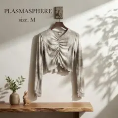 PLASMASPHERE プラズマスフィア 長袖 S シャーリング ムラ染 良品