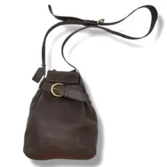 【極美品】COACH オールドコーチ 巾着 ショルダーバッグ レザー USA製