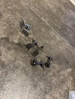 カフス　3点セット　メタルブラック