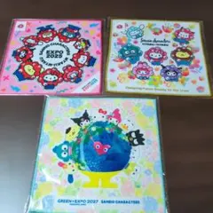 万博　ミャクミャク サンリオ ミニタオル 3枚セット