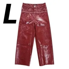GOAR.ARCHIVE クロコレザー 黒 ZIPPER PANTS CROC - メルカリ