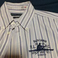 希少!!RALPH LAUREN 刺繍ストライプ BDシャツ