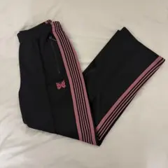 NEEDLES トラックパンツ ニードルス 黒ピンク