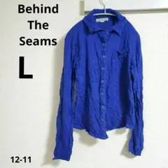 Behind The Seams【L】長袖シャツ　ロイヤルブルー