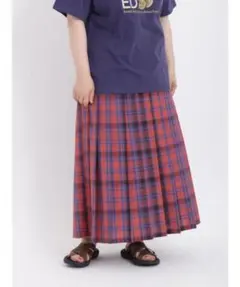 新品タグ付き サマンサモスモス 柄アソートプリーツスカート レッド