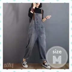 【新品】Mサイズ　オーバーオール　サロペット　パンツ　デニム　ジーンズ　ゆったり