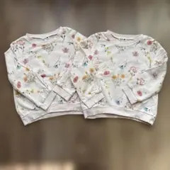 branshes 花柄トレーナー ピンク 110 2枚セット