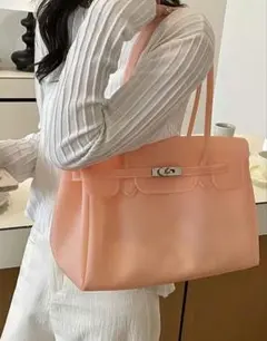 ジェリーバッグ Jellybag コーラルピンク トートバッグ - メルカリ