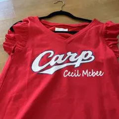 Cecil Mcbee Carp VネックTシャツ 赤