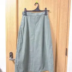 【新品】コーデュロイ タイトスカート（グリーン）