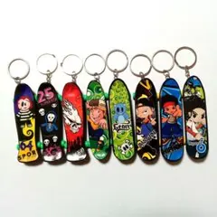 スケボー 指スケ フィンガーボード キーホルダー 8点【新品】
