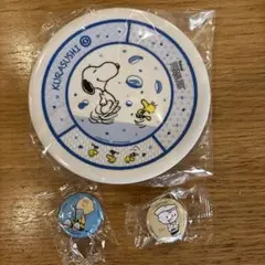 くら寿司 ピーナッツ スヌーピー 皿 缶バッジ セットのサムネイル
