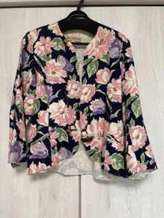 ピンク ノーカラージャケット