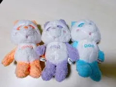 AAA え〜パンダ 橙紫青 ふわふわぬいぐるみ