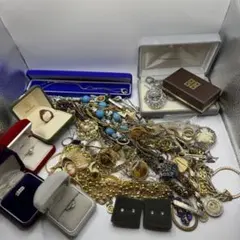 0614-2 遺品整理 ネックレス 指輪 アクセサリー まとめ売り 箱入り