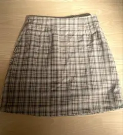 ギンガムチェック　タイト　ミニスカート