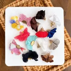 【ABCミックス】フラワー型　アクセサリーチャーム14個セット