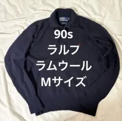 ラルフローレン　90s ニットポロ　ウール