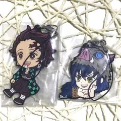 【匿名配送】　鬼滅の刃　きゅんキャラ　ラバーストラップ　一番くじ　2点セット