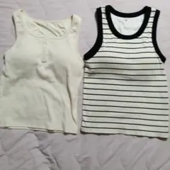 （ジャンク品）カップ付き タンクトップ 2枚セット