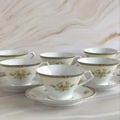 オールドノリタケ　カップ＆ソーサー6客セット　アンティーク