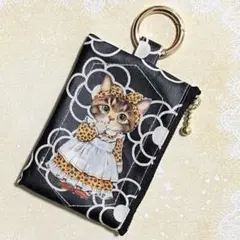 コヤンイサムチョン　ミニポーチ　ラミネート　北欧カメリア柄
