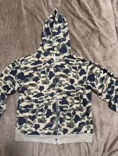 A BATHING APE カモフラ柄 ジップパーカー XS