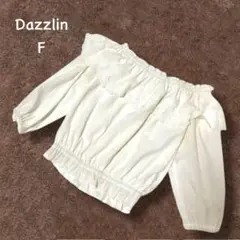 ダズリン【F】フリルカラーブラウス　花柄レース　　裾ドロスト　ガーリー　洗えるのサムネイル