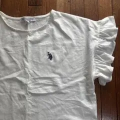 U.S. POLO ASSN. フリル袖 半袖Tシャツ ホワイト Mのサムネイル