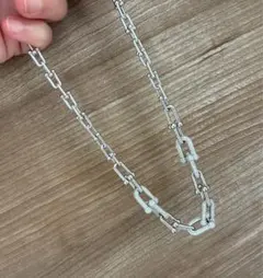 original ハードウェアネックレス　石あり　シルバー