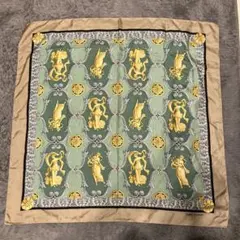 3F 極美品 PIERRE BALMAIN ピエールバルマン 大判シルクスカーフ