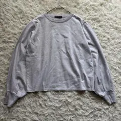 ミズイロインド パフスリーブ ロングTEE グレーのサムネイル