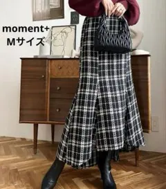 【新品・未使用】 moment+ ツイードマーメイドスカート