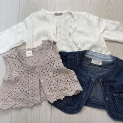 tete a tete ベージュ レースカーディガン3点セット
