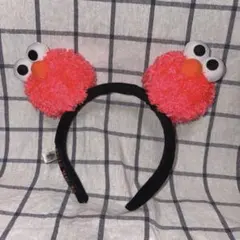 【極美品】USJ ユニバ セサミストリート エルモ カチューシャ