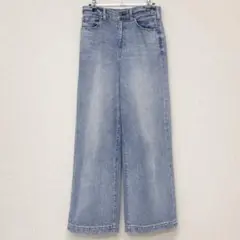 theory セオリー　ワイドデニムパンツ　ライトブルー　ジーンズ　色落ち