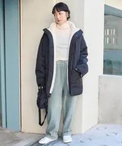 FREAK'S STORE ハイネック リバーシブル ボア キルティングコート