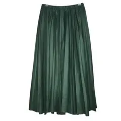 スローブイエナ　ロングプリーツスカート　グリーン　ウエストゴム