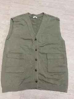 ニットベスト カーキ LOWRYS FARM