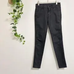 ［Lee］スキニーデニム（XS）ジッパーフライ ダークグレー