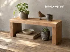 木製 ミニシェルフ ディスプレイ台 花台 調味料台