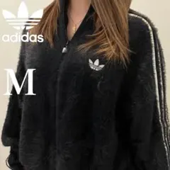 ピ*ズ様  アディダス　フェイクモヘヤ クラシック トラック トップ 希少XS⭐️adidas フェイクモヘヤ クラシック トラックトップ 黒 ぴょ