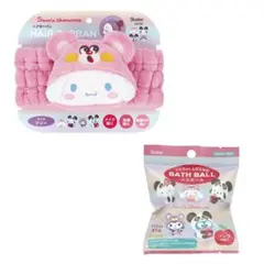 新品★２点セット　シナモロール　かぶりもの ヘアターバン＆バスボム