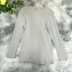 【humpy】リブニットカットソー　Sサイズ　グレー