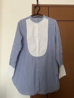ユニクロ×JWアンダーソン 切替ストライプシャツ チュニック丈 L