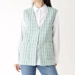 新品タグ付♡OPAQUE.CLIP MIXツイードベスト　38