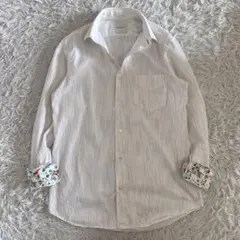 美品✨現行タグ ポールスミス 長袖シャツ マルチストライプ 花柄 フラワー S