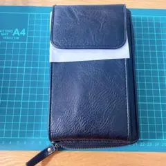 スマホショルダー スマホポーチ お財布一体 ブラック