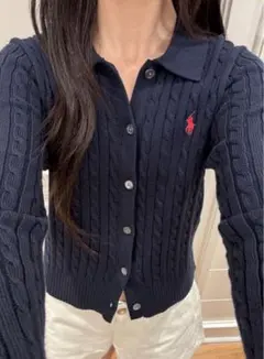 ラルフローレンケーブルニット コットン Polo カーディガン