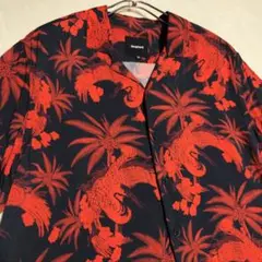 希少【 desigual 】✦ 鶴 ツル ハワイアン シャツ 半袖 アロハ